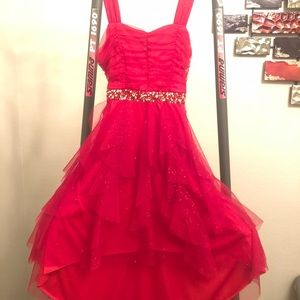 Tween Diva red holiday dress, size 14 girl